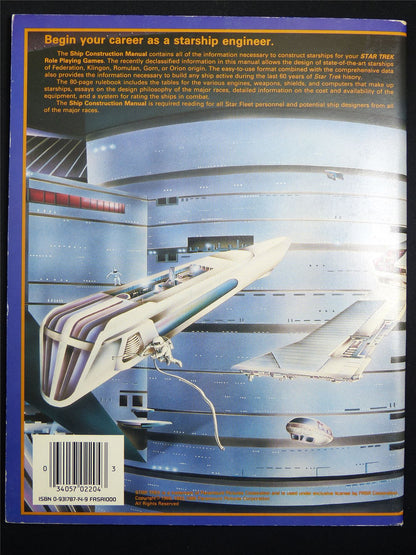 Star Trek Star Fleet Battles: Ship Construction Manual Booklet - Roleplaying Game #1NM