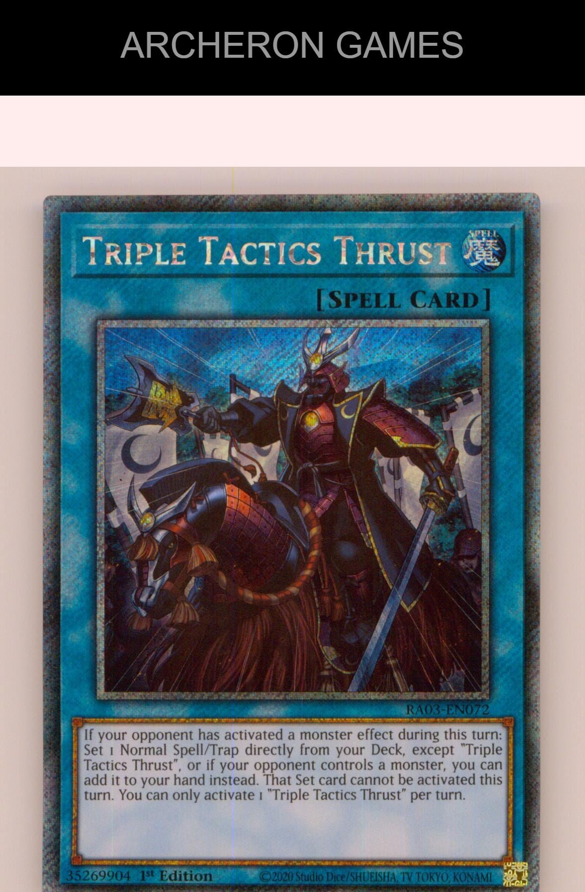 Triple Tactics Thrust (Secret Rare) SEC YUGIOH Card 1st Edition