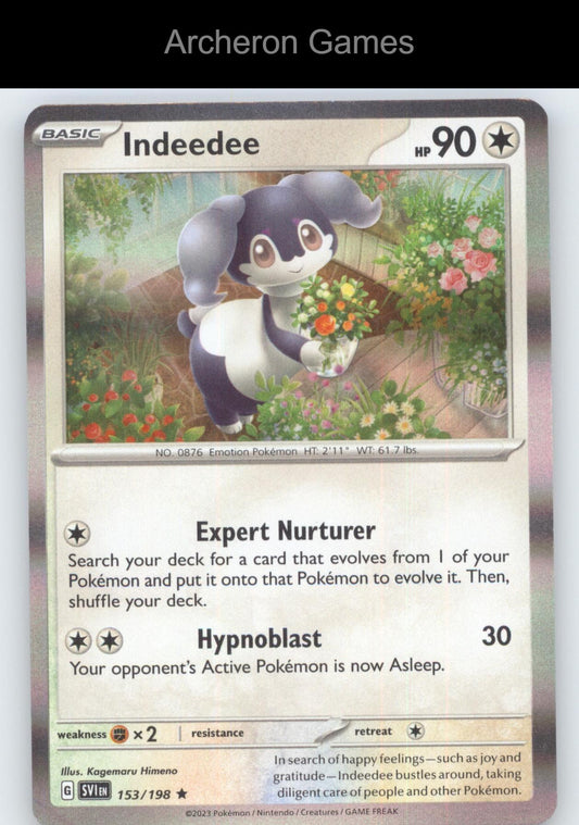 Pokemon Card Indeedee SVI 153/198 R Scarlet & Violet Holo