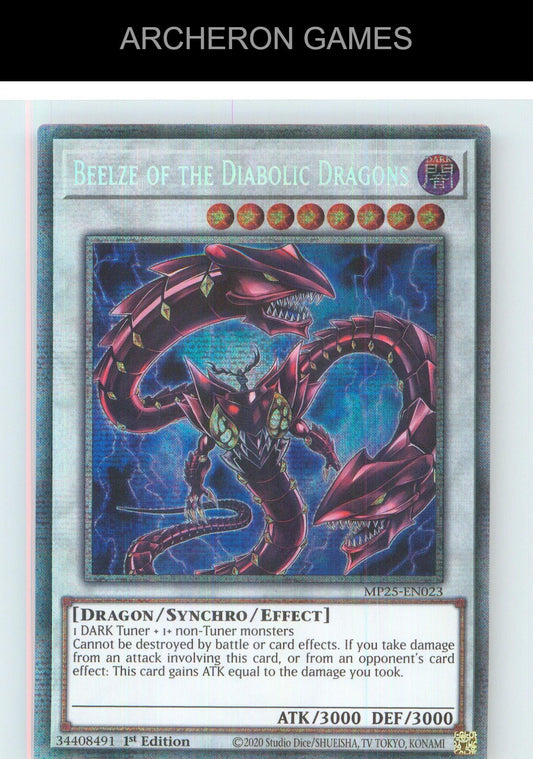Beelze of the Diabolic Dragons Starlight Rare YUGIOH Card 1st Edition
