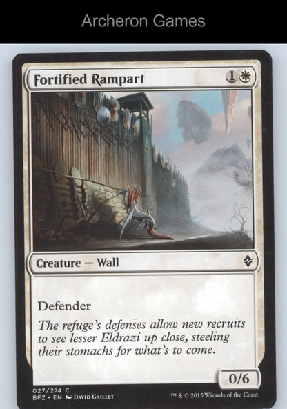 Fortified Rampart 27 C MTG Card Battle for Zendikar