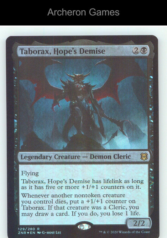 Taborax, Hope's Demise ZNR 129 R MTG Card NM/EX+ Foil