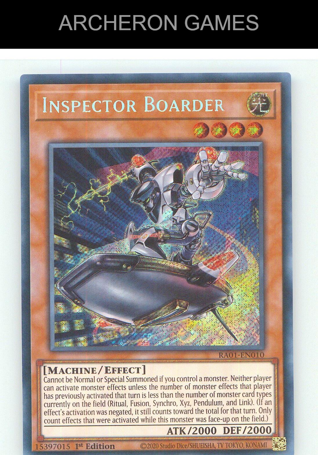 Inspector Boarder SEC YUGIOH Card 1st Edition