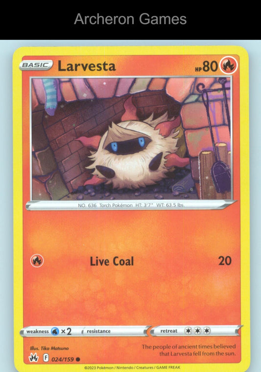 Pokemon Card Larvesta CRZ 024/159 C Crown Zenith