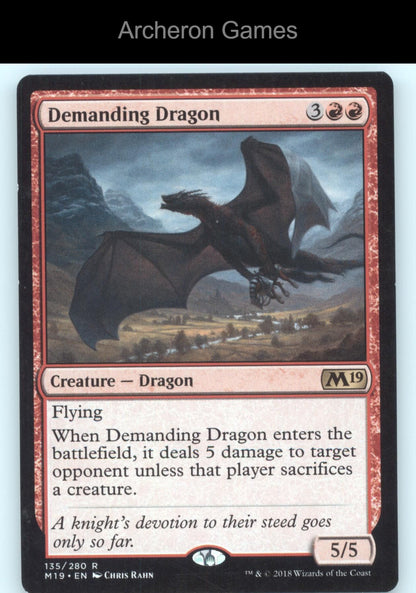 Demanding Dragon 135 R MTG Card Promo Pack: Core Set 2020
