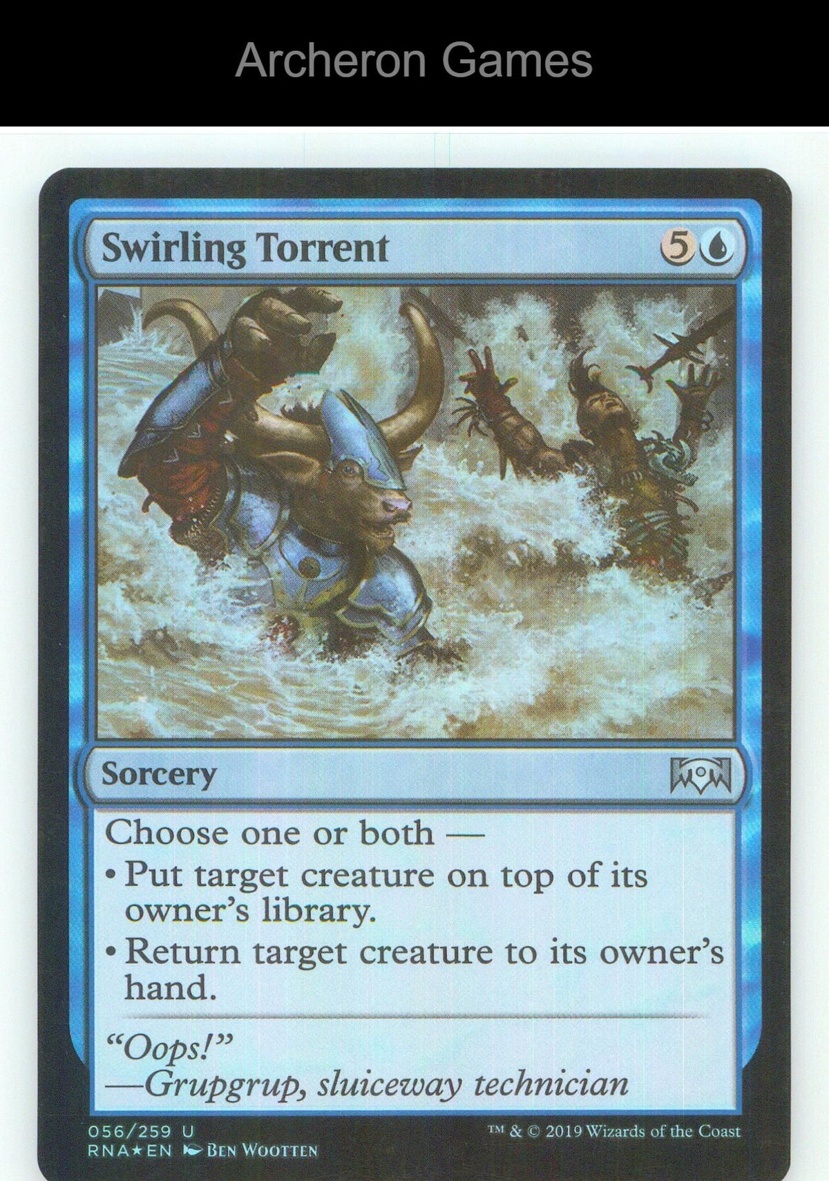 Swirling Torrent RNA 56 UC MTG Card NM/EX+ Foil