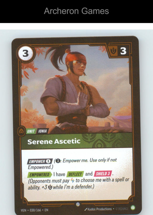 Serene Ascetic VEN 030/166 C Vendetta Riftbound Card Foil