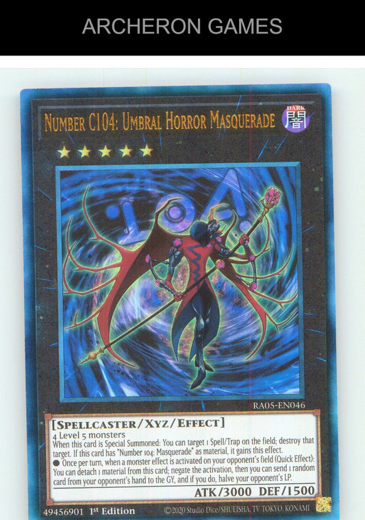 Number C104: Umbral Horror Masquerade SR YUGIOH Card 1st Edition