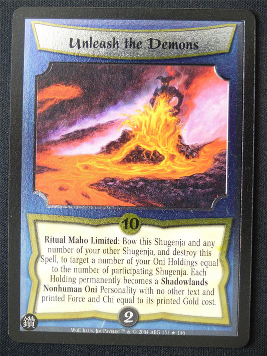 Unleash the Demons Foil - WoE - Legend of the Five Rings L5R Card #VN