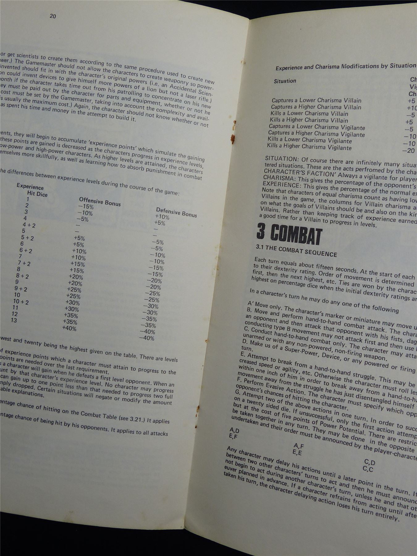 Super-Hero Roleplay: Villains and Vigilantes - Roleplay Booklet #N1