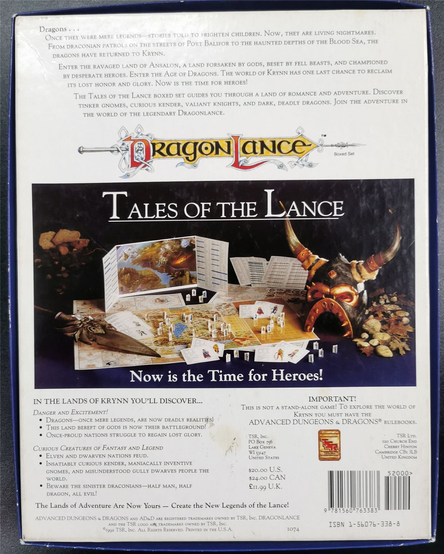AD&D 2nd Ed: Dragonlance: Tales of the Lance Box set #19