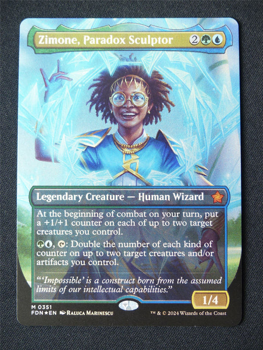 Zimone Paradox Sculptor Borderless Foil - FDN - Mtg Card #4L3