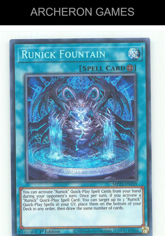 Runick Fountain (Platinum Secret Rare) YUGIOH Card 1st Edition