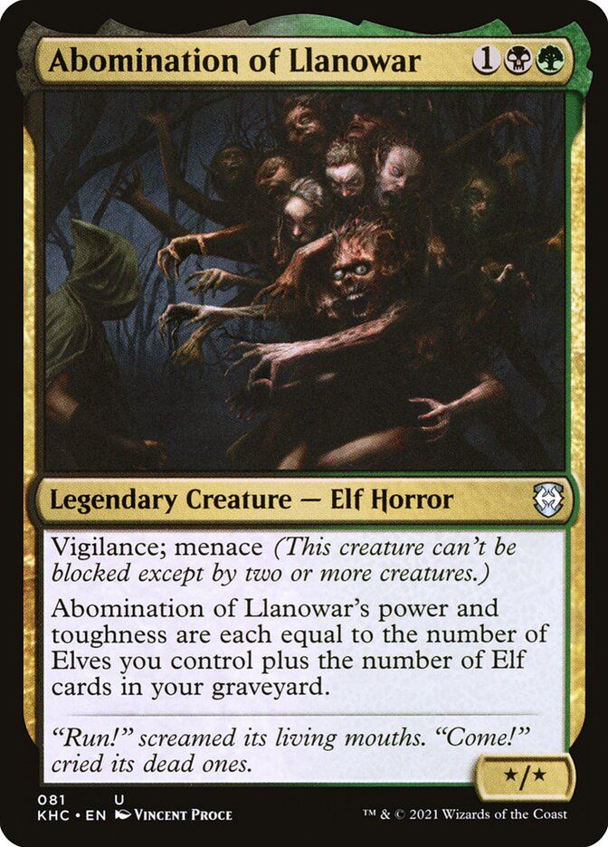 Abomination of Llanowar - Kaldheim Commander khc