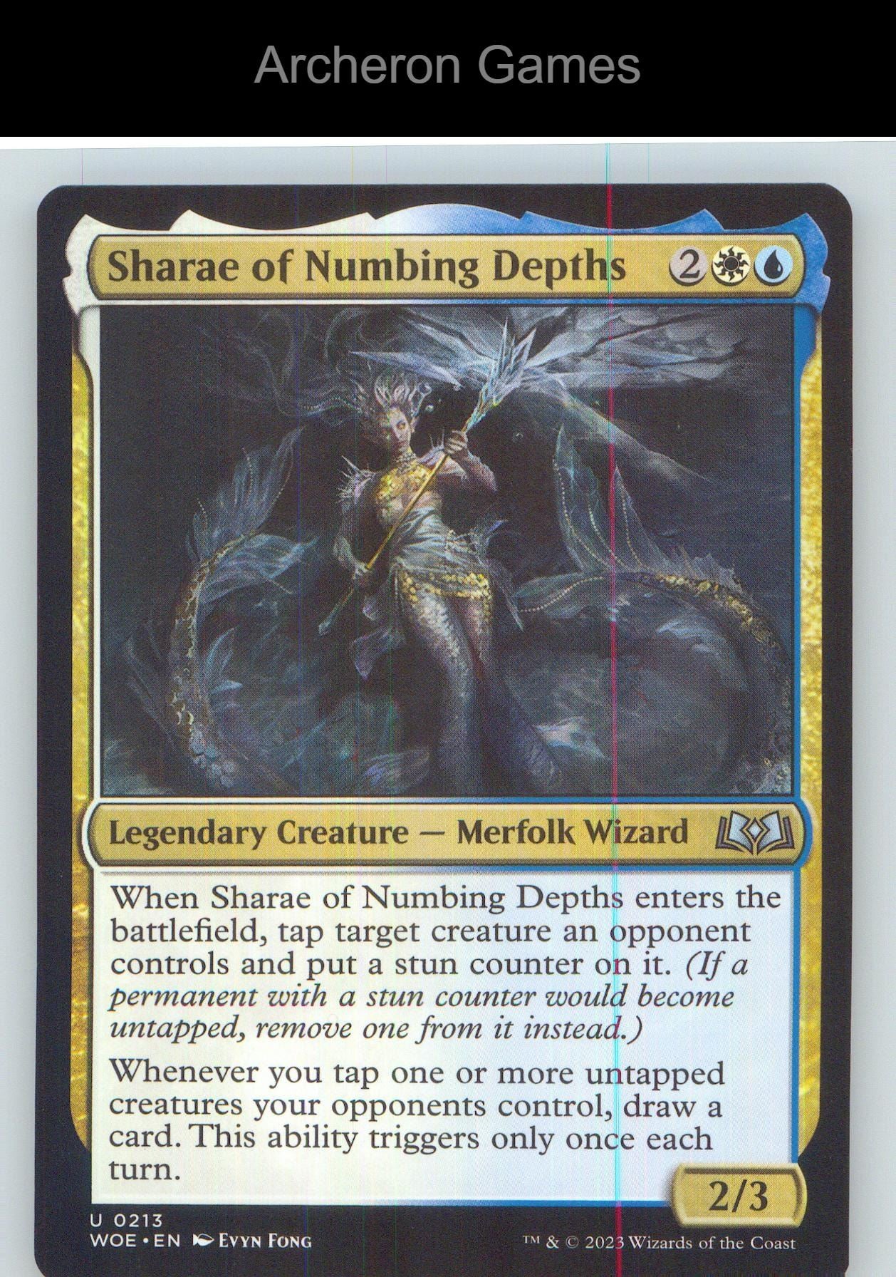Sharae of Numbing Depths WOE 213 UC MTG Card NM/EX+