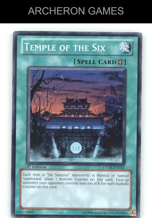 Temple of the Six SR YUGIOH Card
