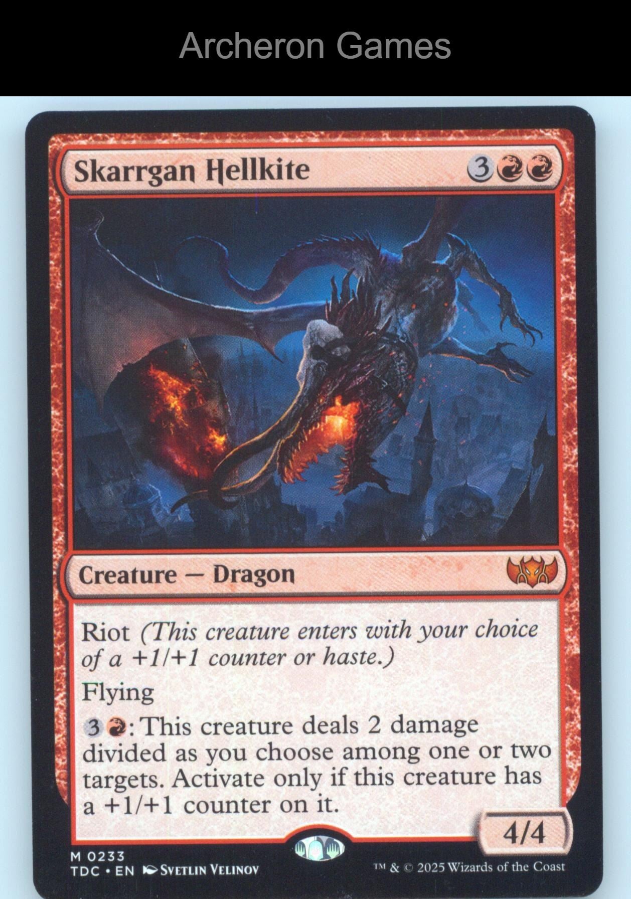 Skarrgan Hellkite 233 Mythic MTG Card Commander: Tarkir: Dragonstorm