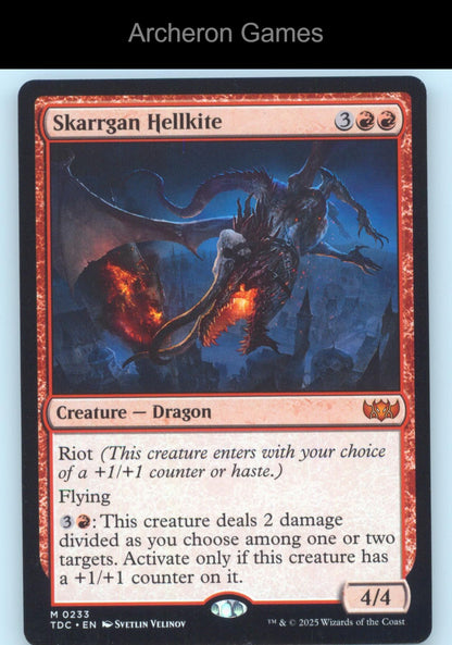 Skarrgan Hellkite 233 Mythic MTG Card Commander: Tarkir: Dragonstorm