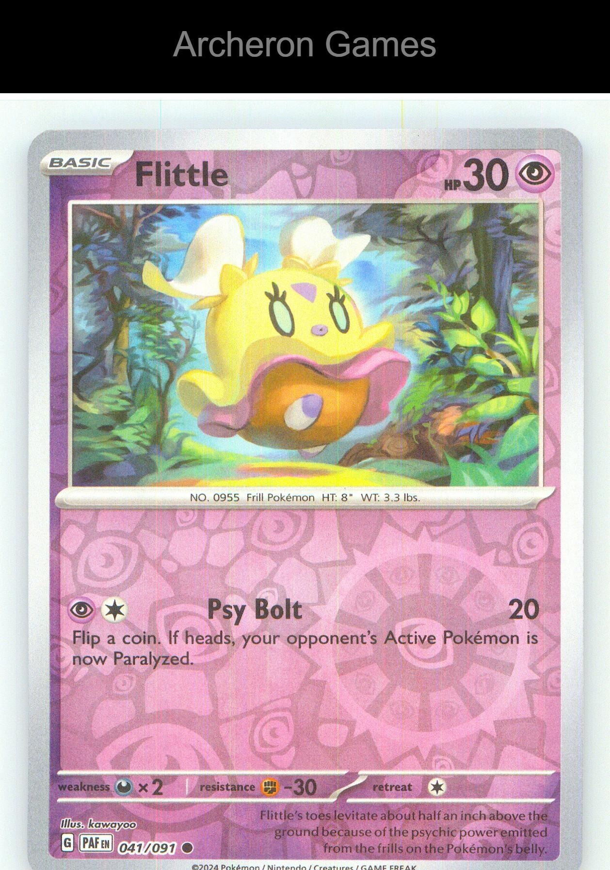 Pokemon Card Flittle PAF 041/091 C Paldean Fates Reverse Holo