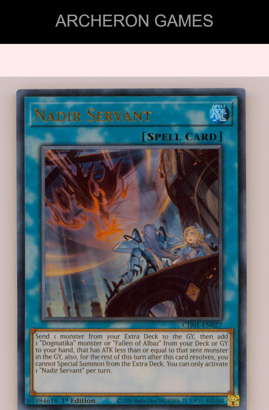 Nadir Servant Ultra Rare YUGIOH Card 1st Edition
