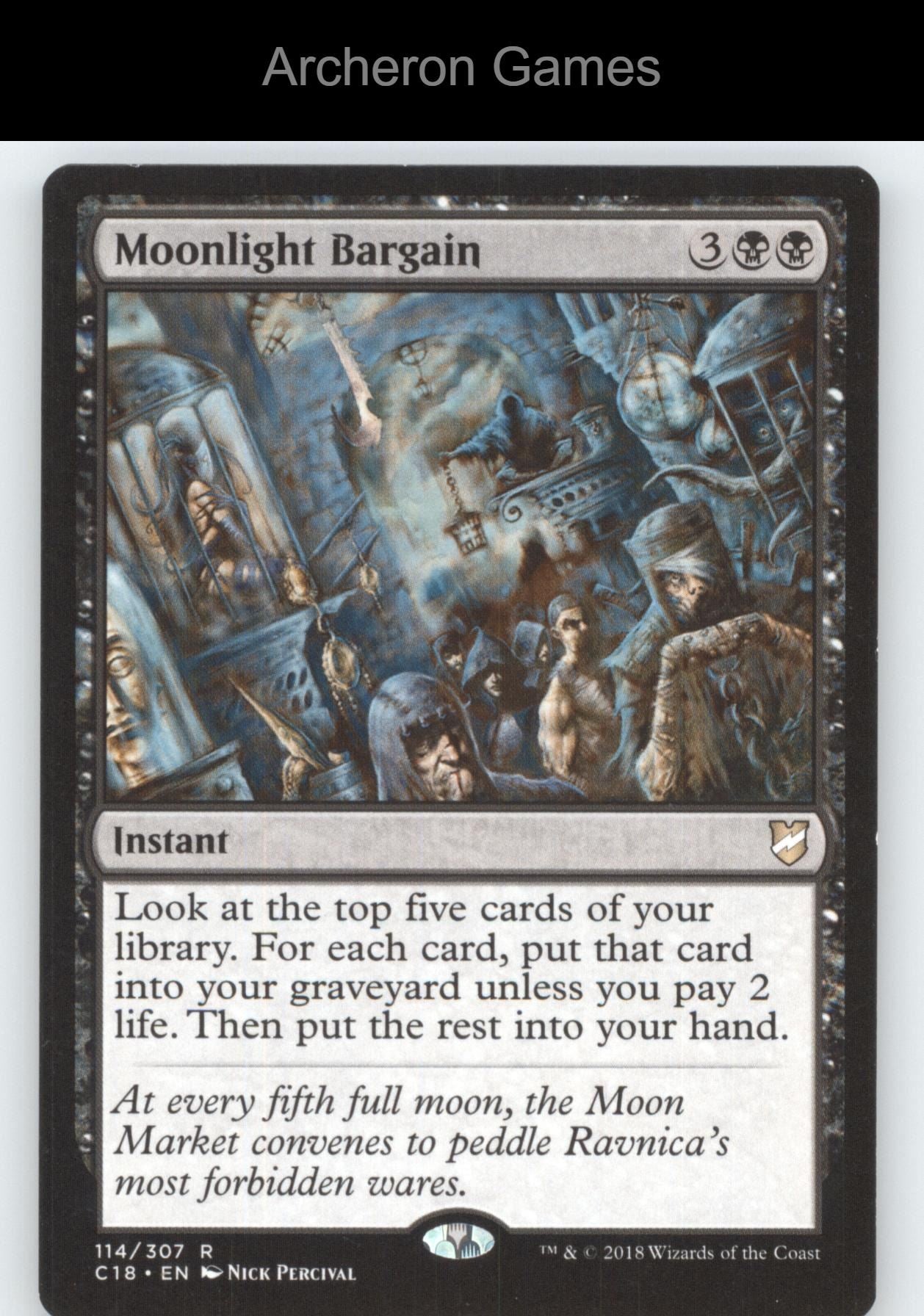 Moonlight Bargain 114 R MTG Card Commander 2018
