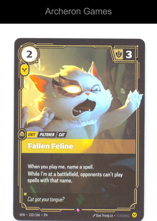 Fallen Feline VEN 132/166 R Vendetta Riftbound Card Foil