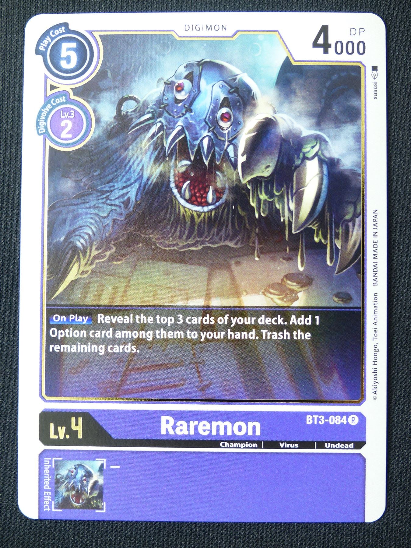 Raremon BT3-084 R - Digimon Card #184