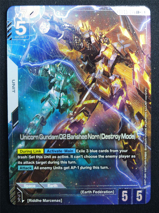 Unicorn Gundam 02 Banshee Norn Destroy Mode GD04-065 LR+ Foil - Gundam Card #9H