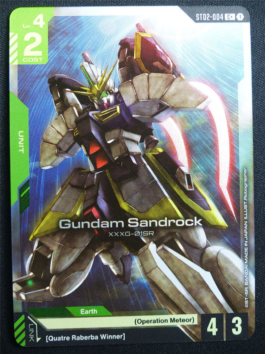 Gundam Sandrock ST02-004 C+ Alt Art Foil - Gundam Card #47D
