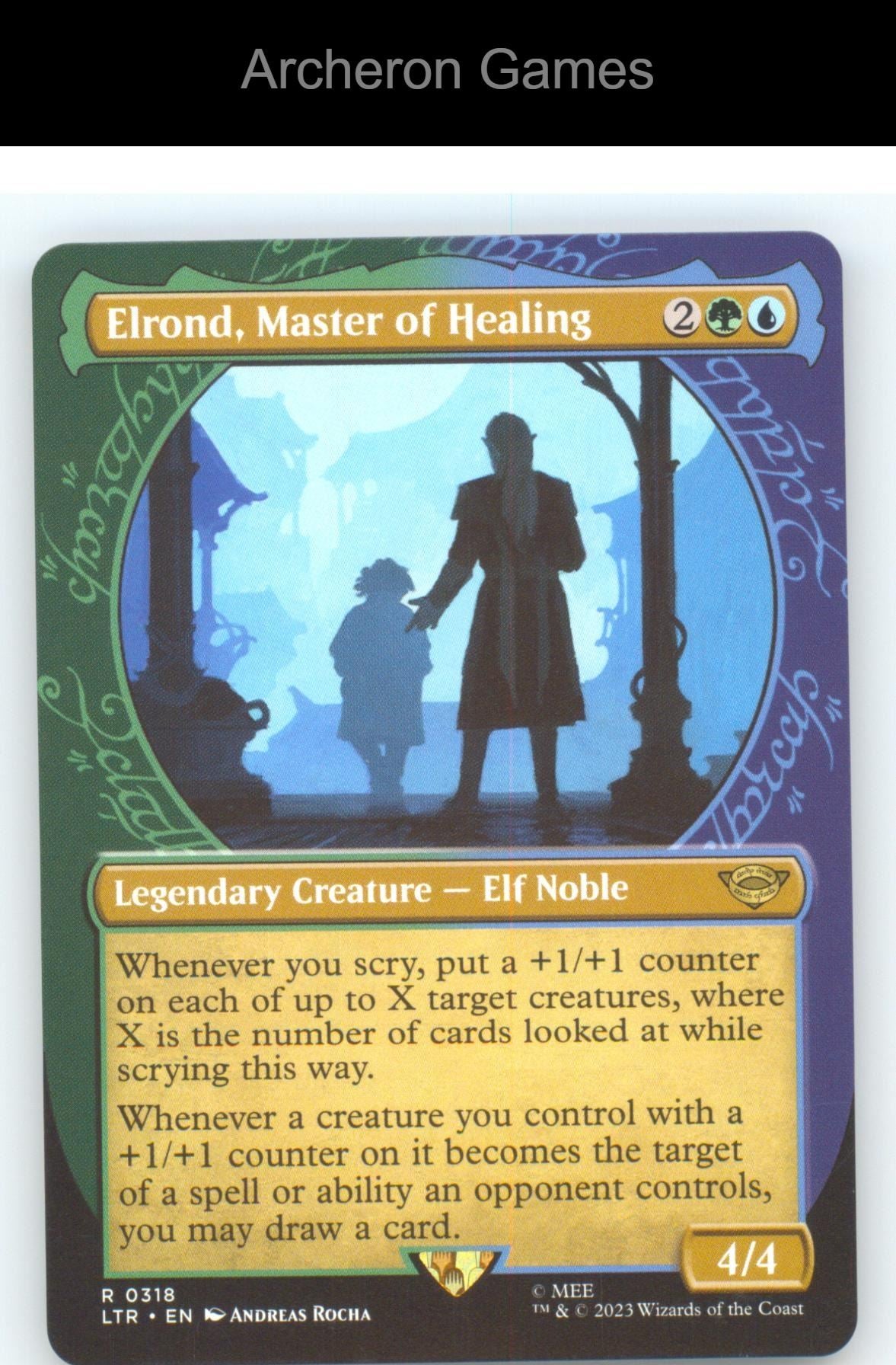 Elrond, Master of Healing (Showcase) LTR 318 R MTG Card NM/EX+