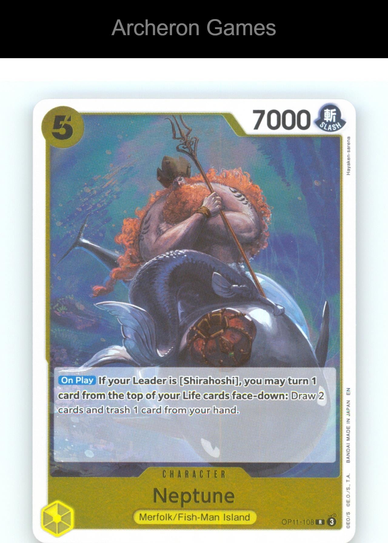 Neptune OP11-108 R One Piece Card NM/EX+ Foil