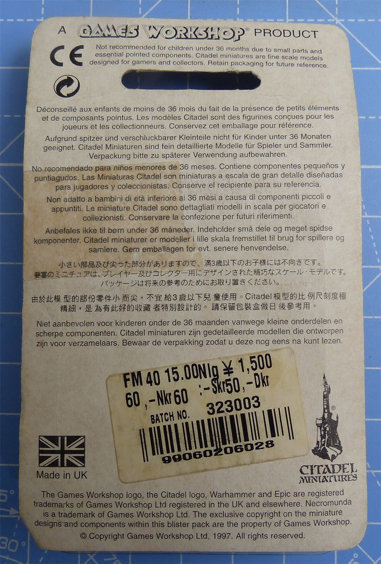 Classic Metal Skaven Plague Monk blister OOP - Warhammer Fantasy #2FN