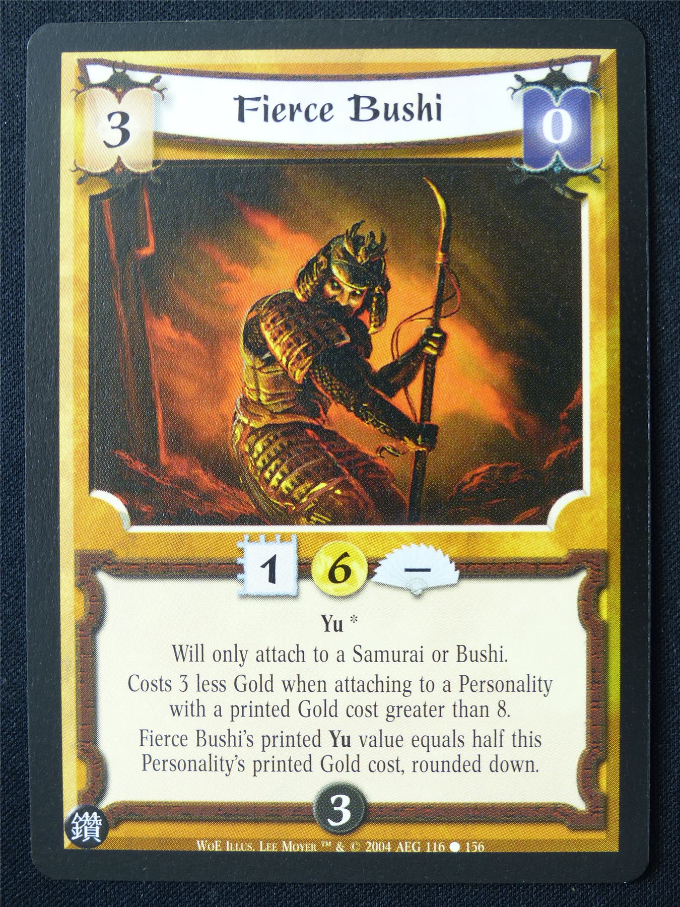 Fierce Bushi - WoE - Legend of the Five Rings L5R Card #132