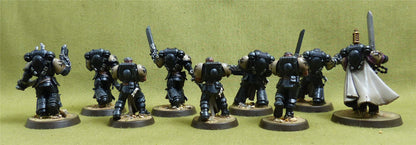 Primaris Crusader Squad set of 9 painted - Black Templar - Warhammer 40K #436