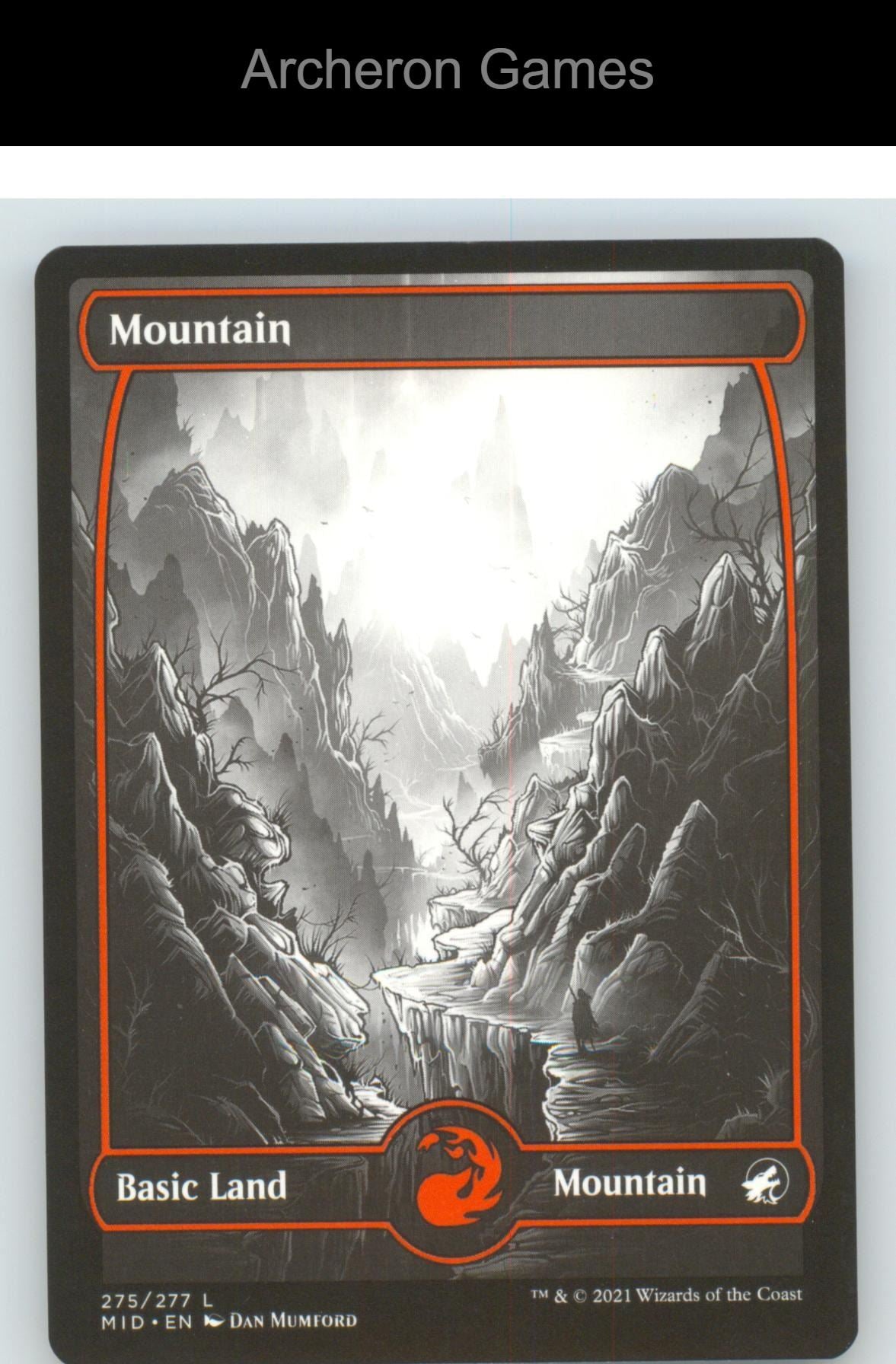 Mountain (275) MID 275 Land MTG Card Innistrad: Midnight Hunt Foil