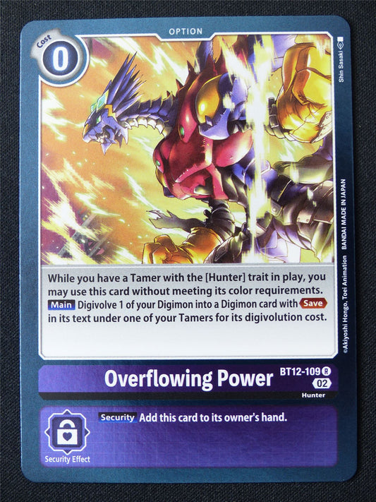 Overflowing Power BT12-109 R Foil - Digimon Card #188