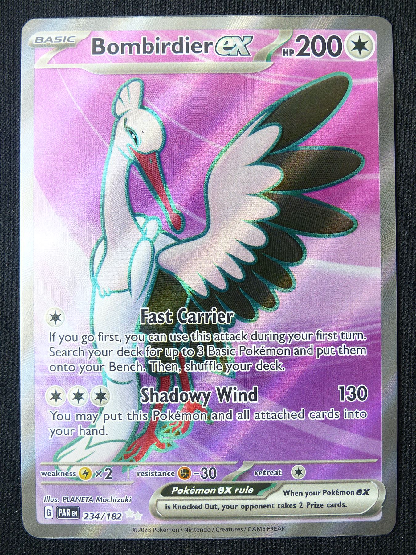 Bombirdier EX 234/182 Textured Holo - Pokemon Card #1DM