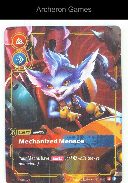 Rumble - Mechanized Menace SFD 181/221 R Spiritforged Riftbound Card Foil