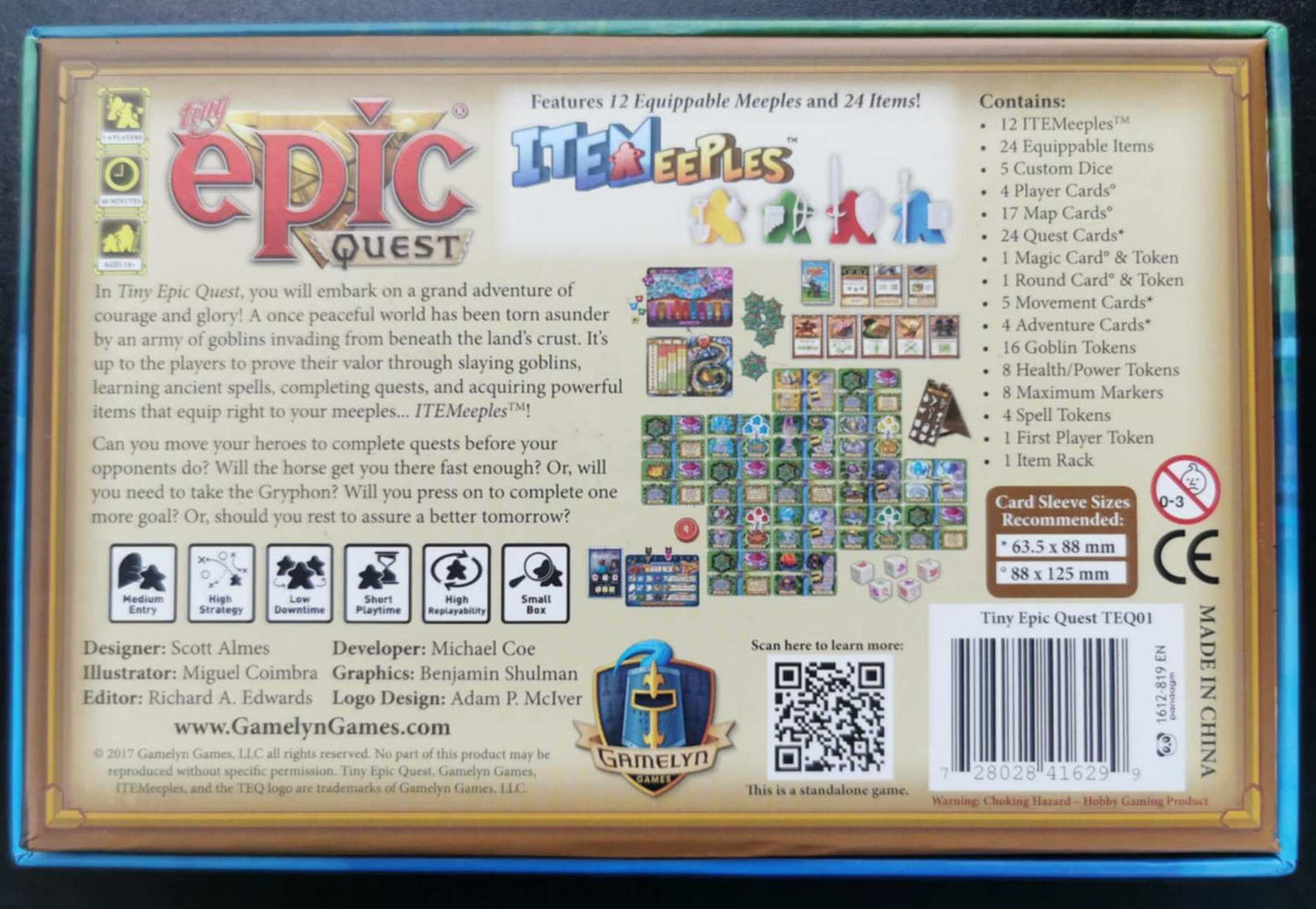 tiny Epic Quest by Scott Almes - Board Game #1Y9