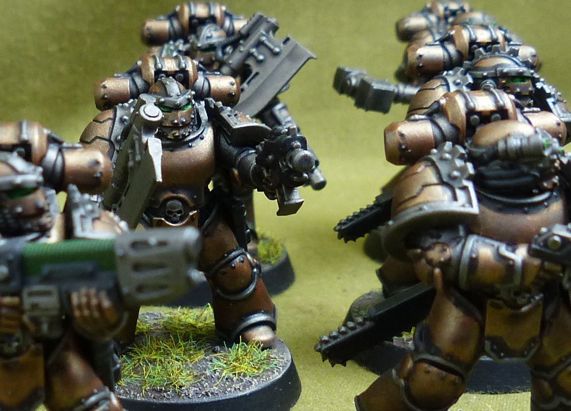 MKIII Tactical Squad with Upgrades set of 10 painted - Iron Hands - Warhammer Horus Heresy #2M6