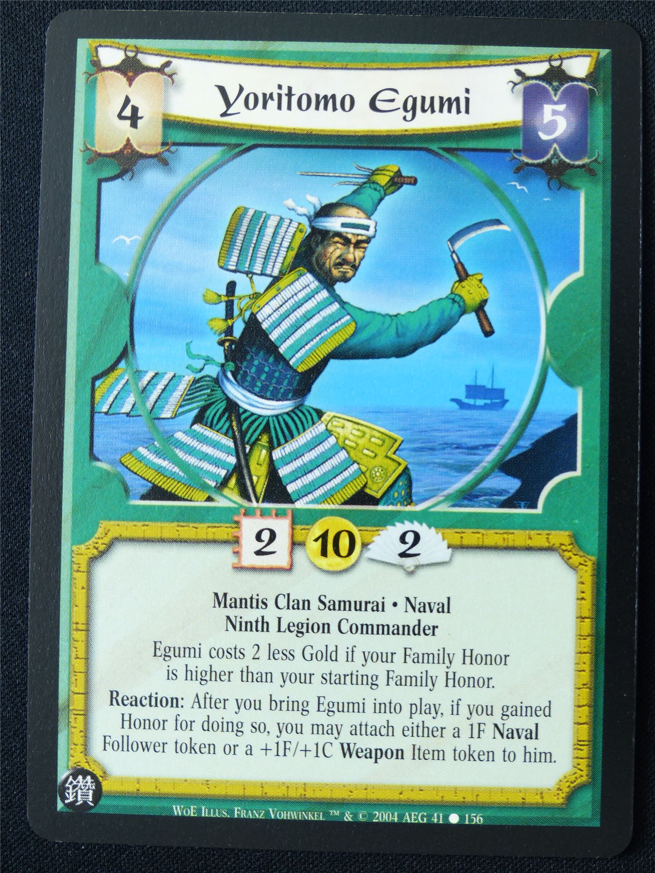 Yoritomo Egumi - WoE - Legend of the Five Rings L5R Card #139