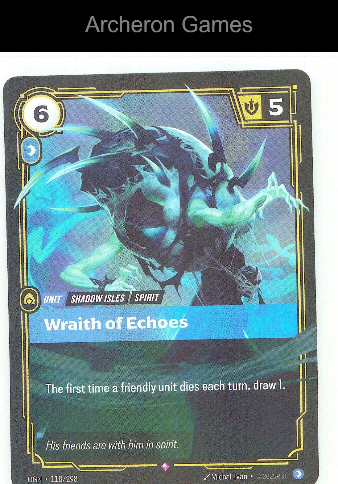 Wraith of Echoes OGN 118/298 R Origins Riftbound Card