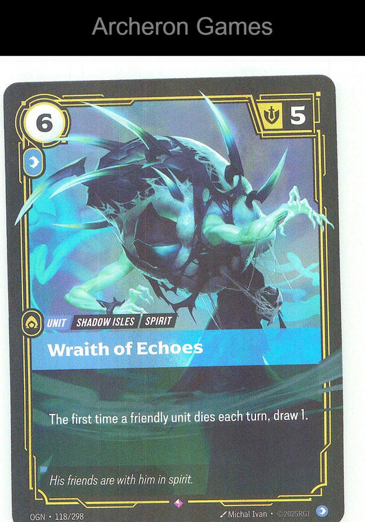Wraith of Echoes OGN 118/298 R Origins Riftbound Card
