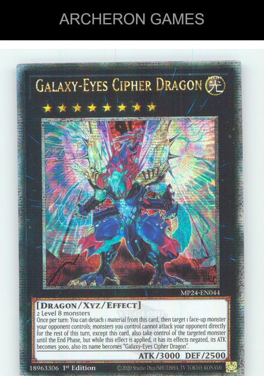 Galaxy-Eyes Cipher Dragon (Quarter Century Secret Rare) YUGIOH Card 1st Edition