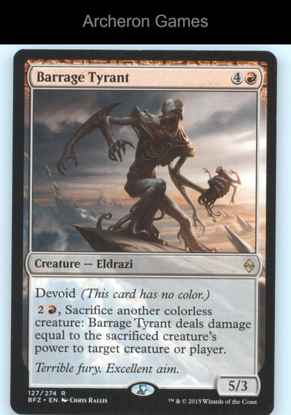 Barrage Tyrant 127 R MTG Card Battle for Zendikar
