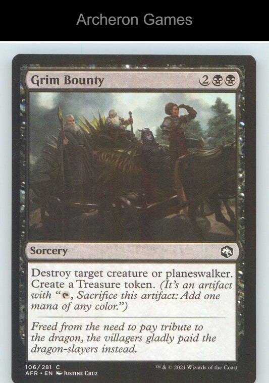 Grim Bounty AFR 106 C MTG Card NM/EX+