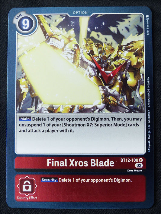 Final Xros Blade BT12-100 R Foil - Digimon Card #16P