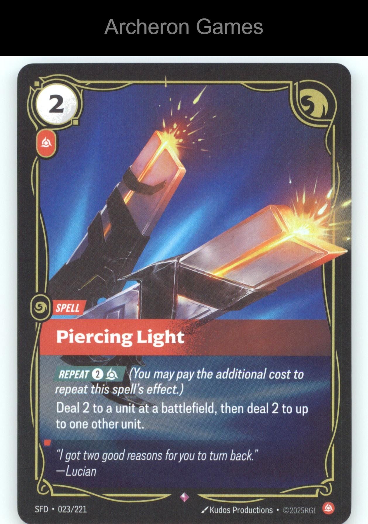 Piercing Light SFD 023/221 R  Card Spiritforged