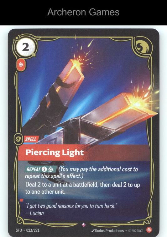 Piercing Light SFD 023/221 R  Card Spiritforged
