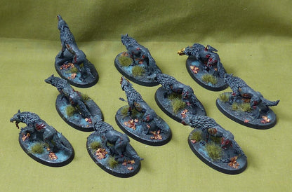 Dire Wolves painted - Soulblight Gravelords - Warhammer AoS #ZR